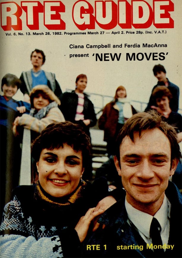 New Moves on the cover of the RTÉ Guide 27 March 1982
