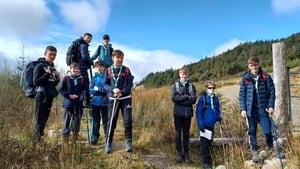 Ballincollig Scouts 49th Troop starting their Climb with Charlie up The Paps Mountains in Co Kerry
