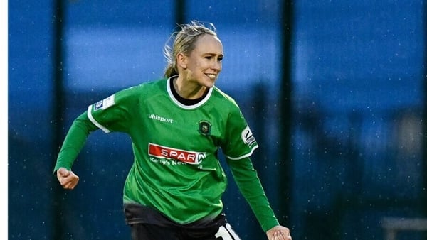 Peamount United forward Stephanie Roche celebrates after scoring in the victory over Wexford Youths