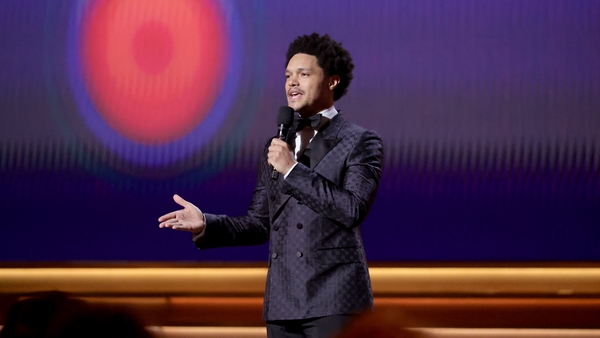 Host Trevor Noah speaks onstage during the 64th Annual GRAMMY Awards at MGM Grand Garden Arena in Las Vegas, Nevada. (Photo by Emma McIntyre/Getty Images for The Recording Academy)