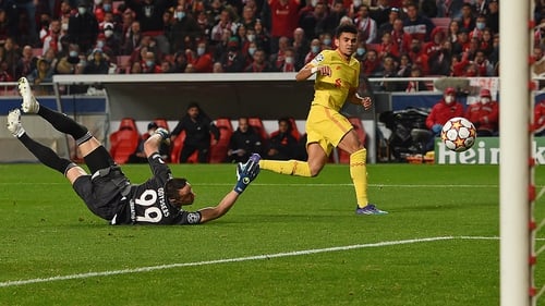 Luis Diaz scores Liverpool's third goal in Lisbon