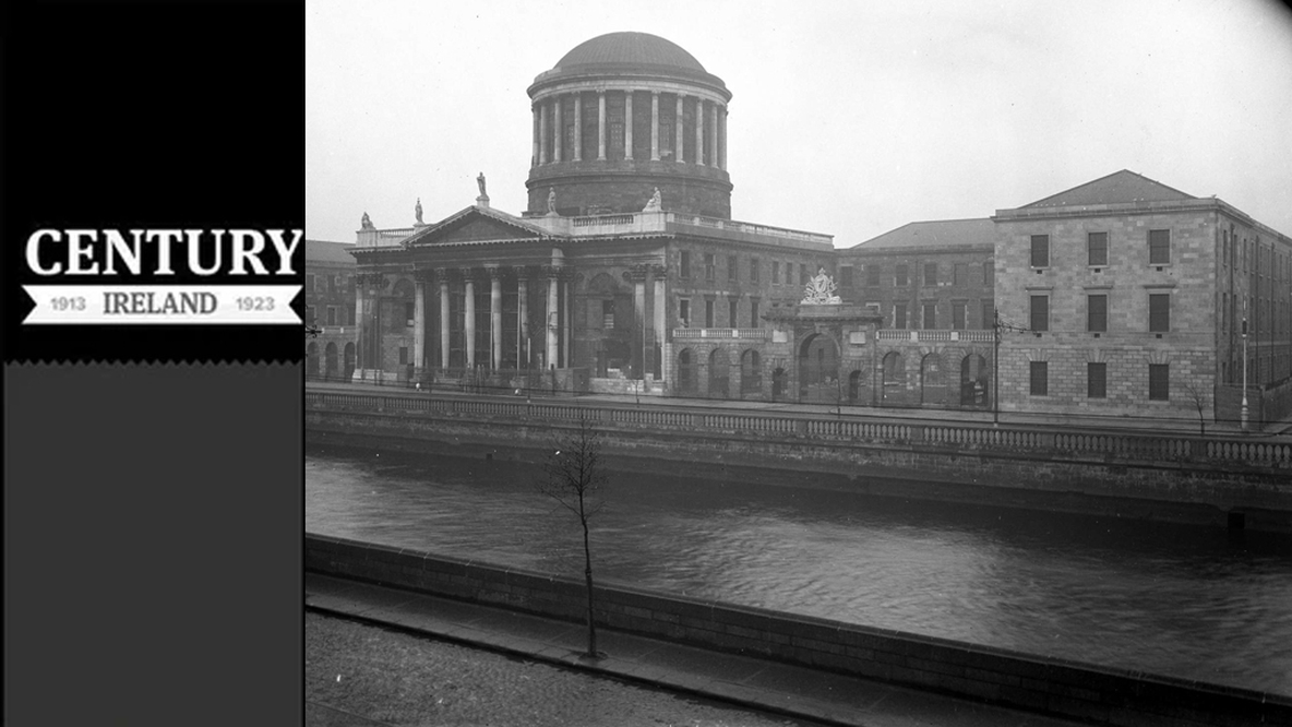 Century Ireland 228 - The Four Courts in Dublin, c. 1920 
Photo: South Dublin County Council