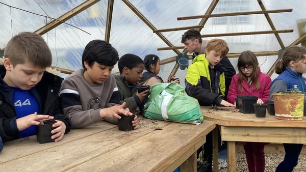 Teacher Ronan Bennett said the school's Geodome and garden provide a way for children to naturally build relationships and language