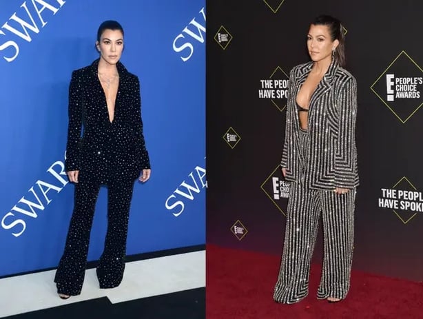 Kardashian became known for her penchant for sexy suits towards the end of the 2010s (Alamy/PA)