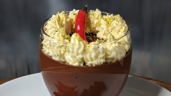 Max Bagaglini's chocolate and chili mousse