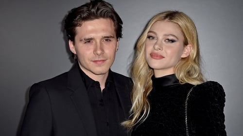 Brooklyn Beckham and Nicola Peltz, pictured at Paris Fashion Week in February