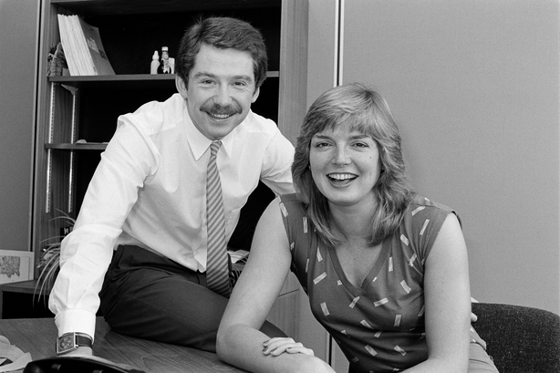 Vincent Hanley and Áine O'Connor in a publicity shot for 'Summerhouse' (1980)