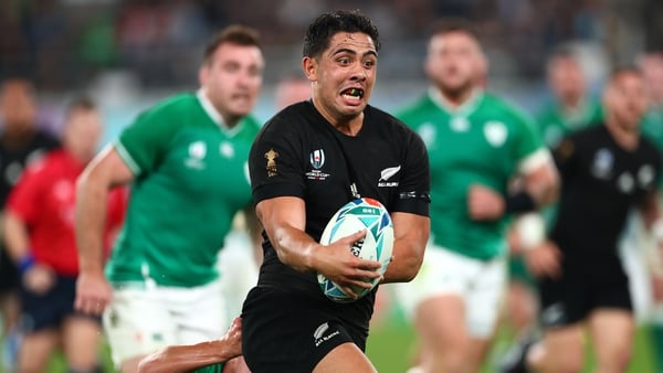 Anton Lienert-Brown in action against Ireland during the 2019 World Cup