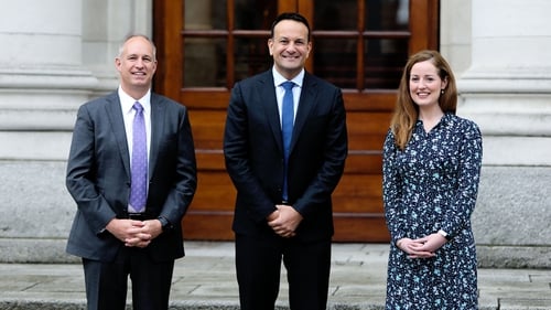 President and CEO at MarketStar, Keith Titus, with Tánaiste Leo Varadkar and Catherine Slowey, IDA Ireland