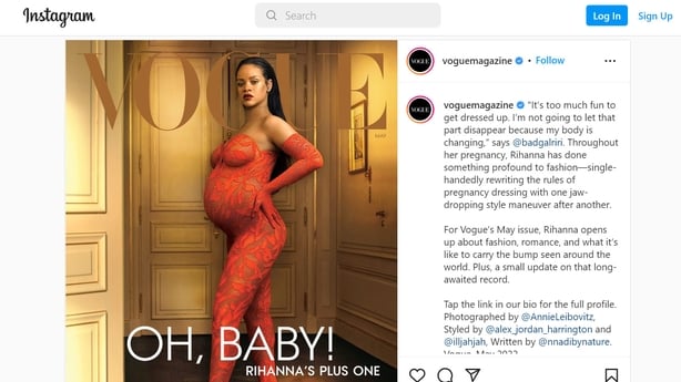 Rihanna Proudly Displays Baby Bump on Cover of 'Vogue