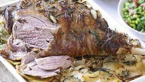 Roast Leg of Spring Lamb with Boulangère Potatoes