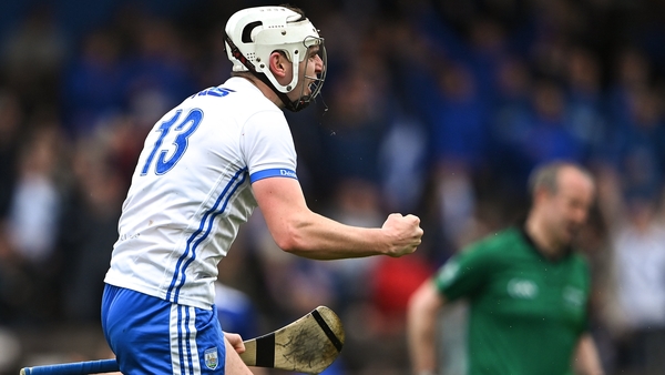 Dessie Hutchinson of Waterford celebrates his side's second goal