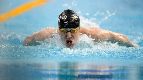 Paddy Johnston of Ards competes in the 200m butterfly final