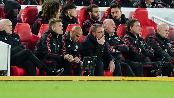 It was a long night for Ralf Rangnick on the sideline at Anfield