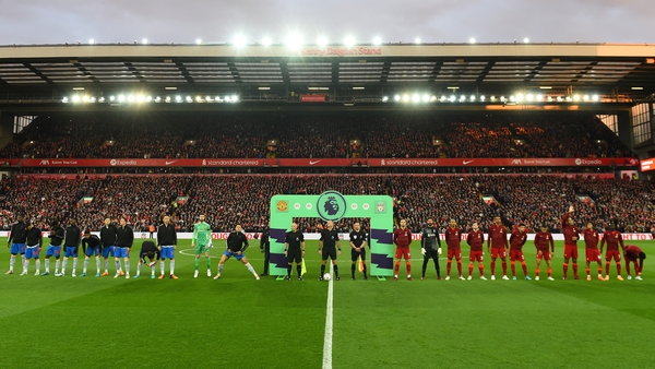 Liverpool and Manchester United ahead of kick-off at Anfield