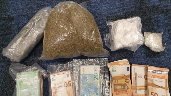 Around €37,450 in cash was also seized, along with drug paraphernalia and a number of mobile phones