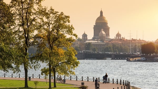 St Petersburg, view of St Isaac's cathedral and Neva river