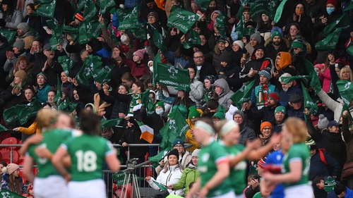 Ireland were roared on by a huge crowd at Musgrave Park