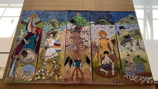 The tapestry is on display at An Táin Arts Centre in Dundalk