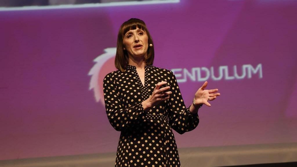 Marie Gleeson on stage at Pendulum Summit 2022.