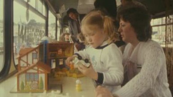 Child and minder on the Superquinn Playbus 1982