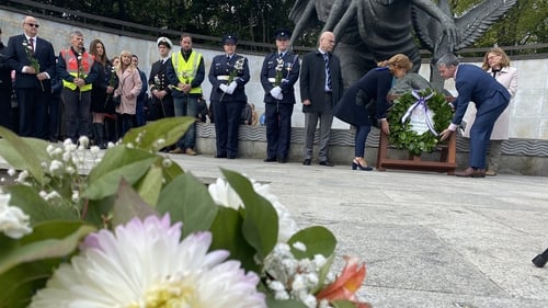 A commemorative event and wreath-laying ceremony took place at the Garden of Remembrance in Dublin