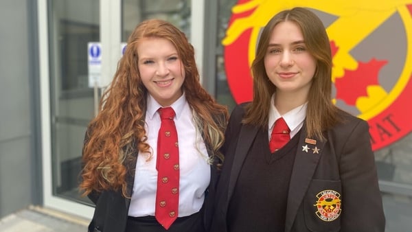 Robyn McNerlin and Miriam White, first time voters and pupils at Limavady High School