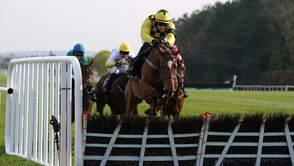 State Man jumps the final flight at Punchestown