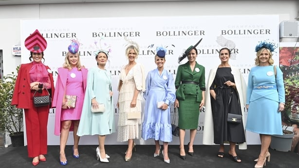 The Bollinger best dressed finalists are Joanne Byrne Kildare, Dearbhaile Donagh Kildare, Deirdre Kane Carlow, Charlene Brozon Killarney, Clodagh Healy Kildare, Julie Caulfield Wexford, Oniesa Owens Longford, Dee Ahearn KildareNO Reproduction Fee, Picture by Michael Chester