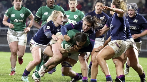 Enya Breen charges over for the match-winning try