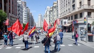 International Workers' Day demonstration in Madrid, Spain