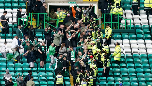 Celtic fans react at final whistle of 1-1 draw