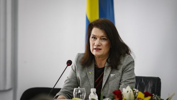 Swedish Foreign Minister Ann Linde made her comments today (file image)