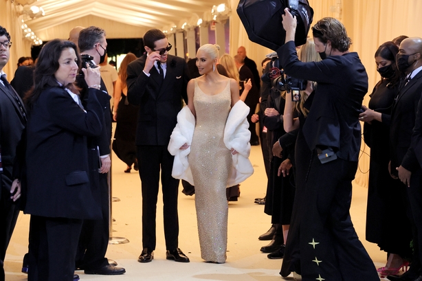 Pete Davidson and Kim Kardashian attend The 2022 Met Gala Celebrating