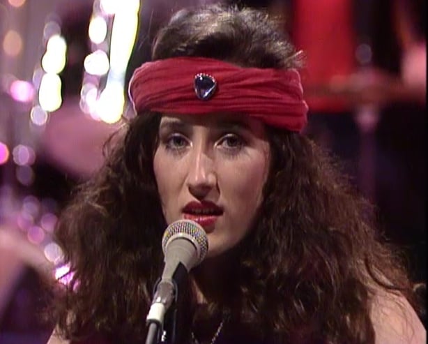 Maria Doyle performing with Hothouse Flowers on The Late Late Show (1987)