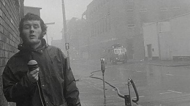 Kevin Meyers reports from the scene of the fire on York Street, Belfast in 1972