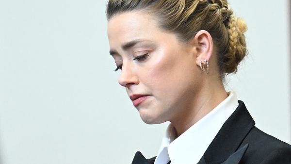 Amber Heard pictured in court on 3 May 2022
