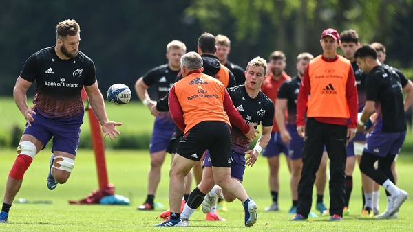 Munster players are put through their paces in training