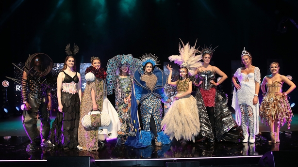 The nine creations who were announced as Junk Kouture world finalists at the Junk Kouture Dublin City Final at the Bord Gais Energy Theatre.The nine Junk Kouture world finalists will represent Ireland at the Junk Kouture World Final in Abu Dhabi.