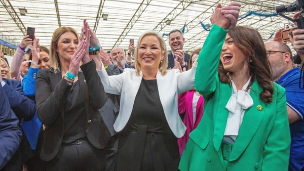 Sinn Féin's leader in Northern Ireland Michelle O'Neill was elected on the first count in the election