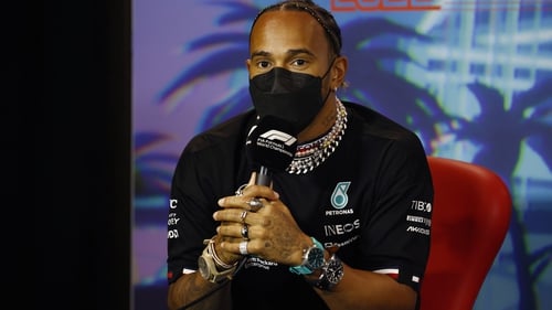 Lewis Hamilton turned up to the drivers press conference festooned with jewellery