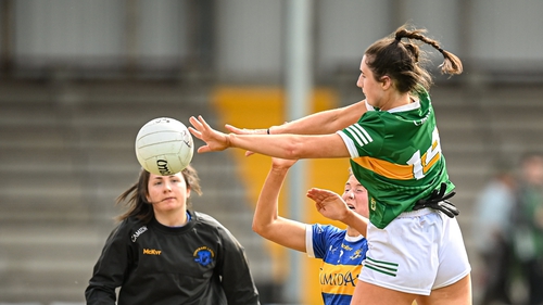 Erica McGlynn palms home Kerry's first goal against Tipperary