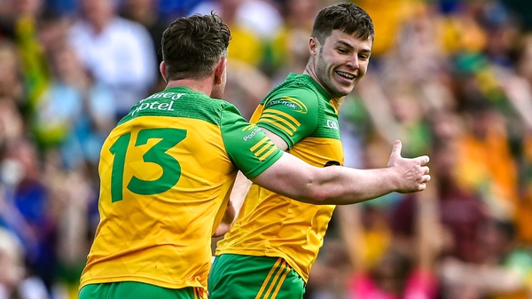 Conor O'Donnell (r) netted Donegal's opening goal