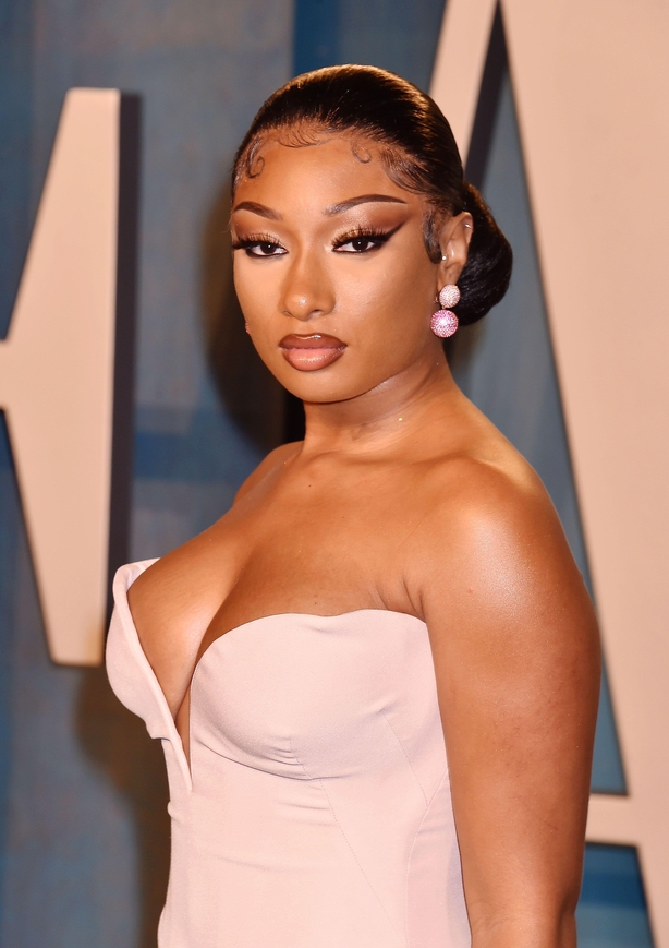 Megan Thee Stallion at the the 2022 Vanity Fair Oscar Party