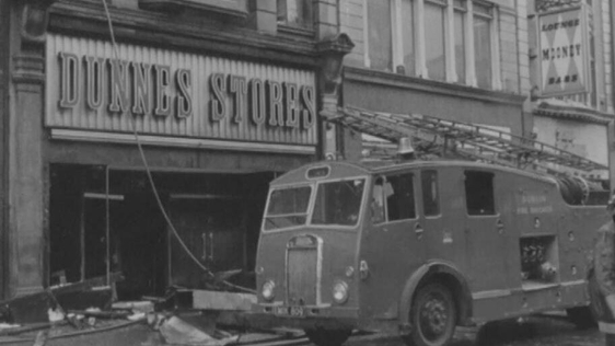 News - Incendiary Devices found in Dublin City - fire at Dunnes on North Earl Street, 1982