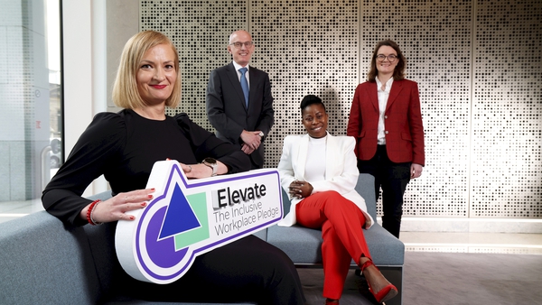 Paulina Wysocka, Audit Manager at Retail Ireland Audit Team, Bank of Ireland with Kevin Thompson, CEO of RSA Insurance Ireland & 123.ie, Chedu Peba, Diversity and Inclusion Manager at Sky Ireland and Sinead Patton, CFO at Veolia Ireland at today's event