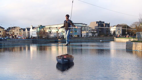 Galway Community Circus has been training 150 locals to perform on a high wire over the River Corrib