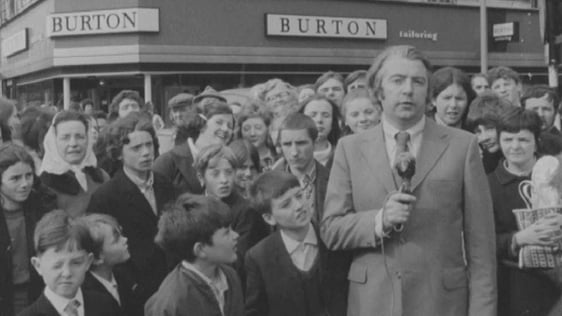 John Howard reports from outside Burton's on O'Connell Street Dublin (1972)