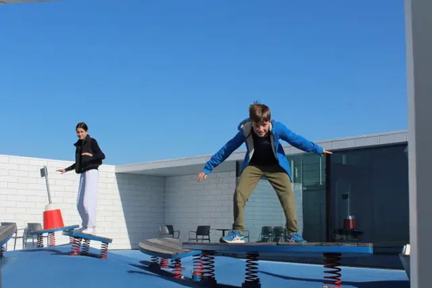 Playing on the Lego House roof (Josie Clarke/PA)