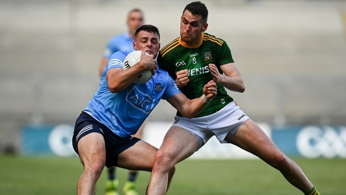 Brian Howard of Dublin is tackled by Bryan Menton of Meath during last year's Leinster semi-final